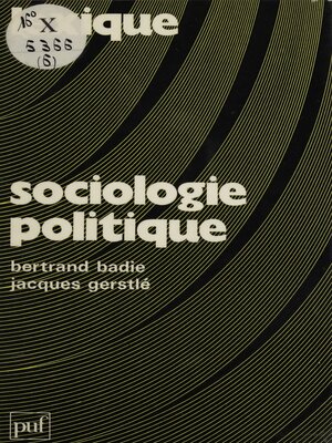 cover image of Sociologie politique